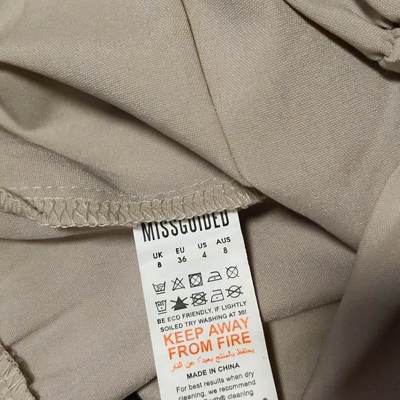 Missguided Beige Tie Tube Top and Shorts Coord Set - Picture 5 of 8